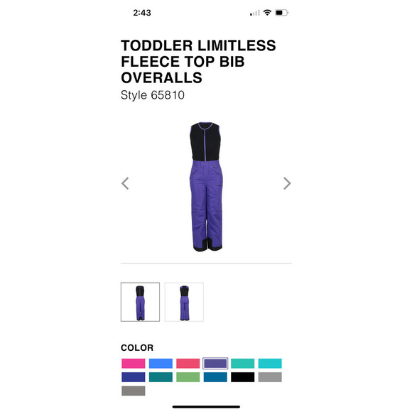 Arctic Kids Limitless Fleece Bib Overalls - Picture 14 of 16